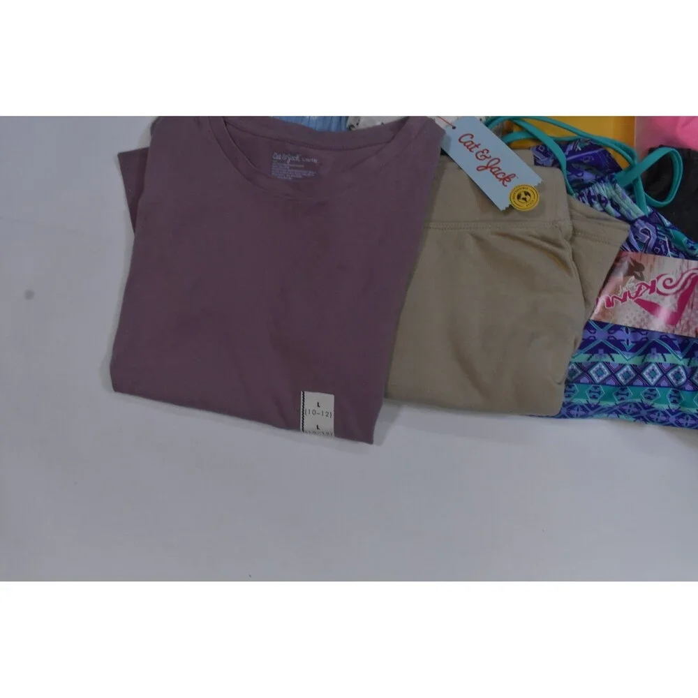 Wholesale Bulk Lot Of 10 Girls Size Large 10/12 Mixed Season Tops Bottoms
